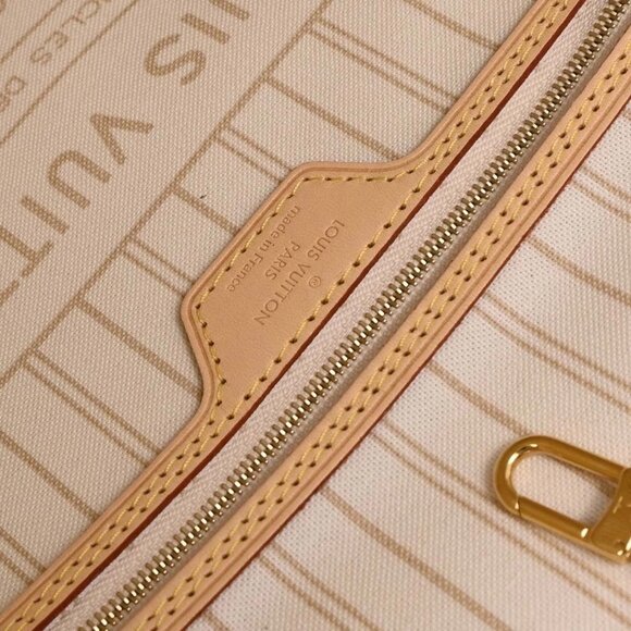 Louis Vuitton Damier Azur Neverfull MM Shoulder Tote Bag N41361 AR0148 125507 - Picture 9 of 10